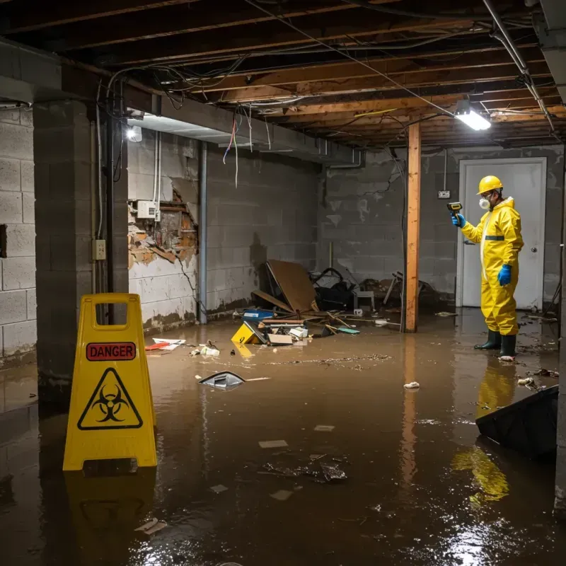 Flooded Basement Electrical Hazard in Aberdeen Proving Ground, MD Property